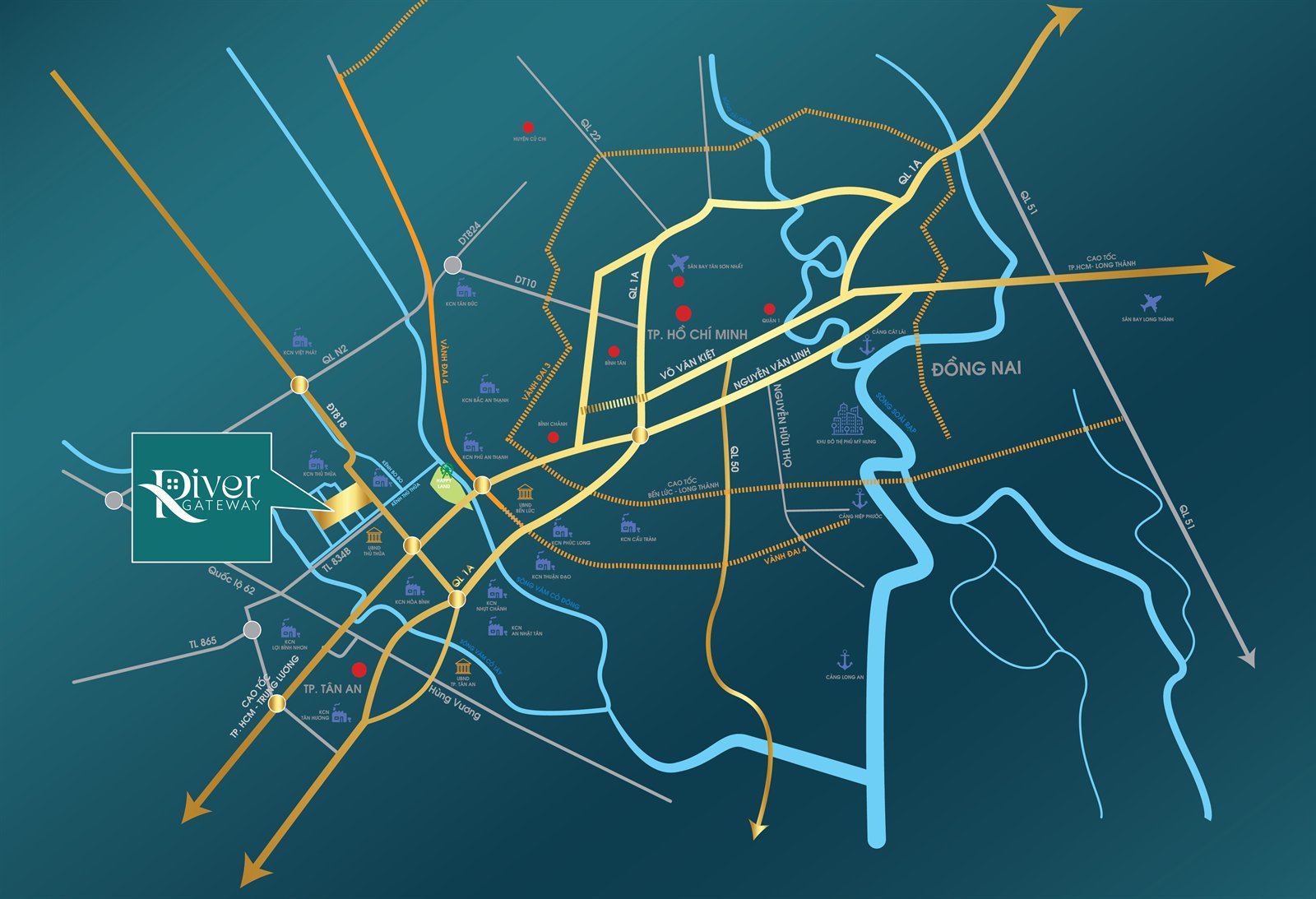 Bản đồ vị trí dự án River Gateway