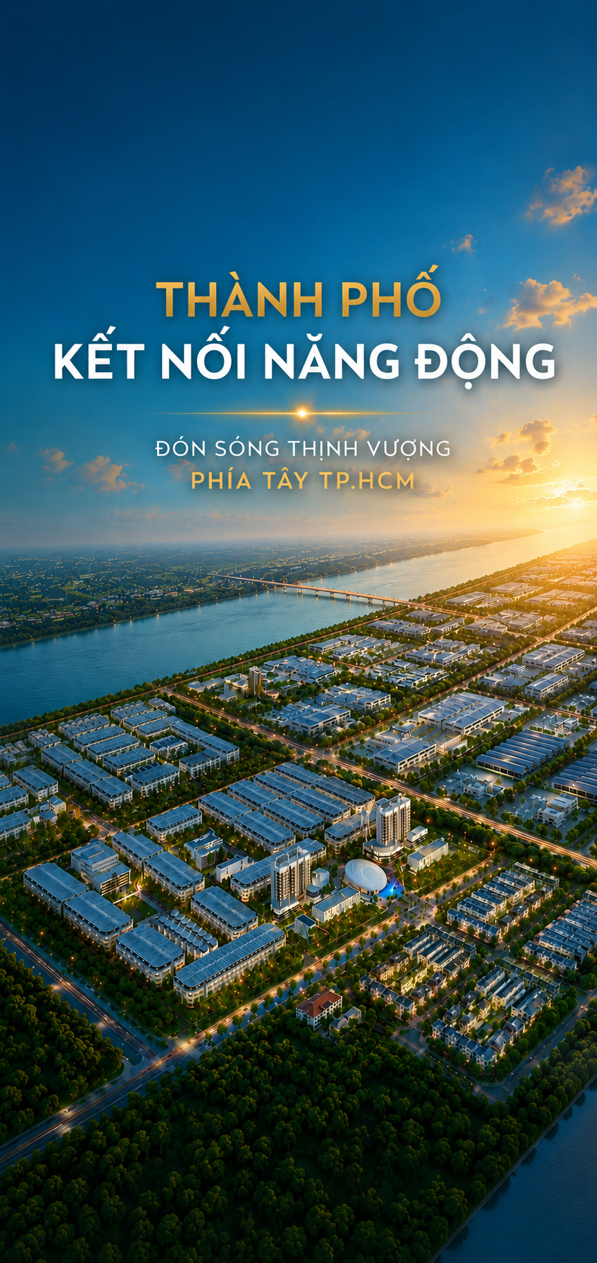 Flycam toàn cảnh 360° bên sông Vàm Cỏ